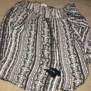 Aztec black off the shoulder top!